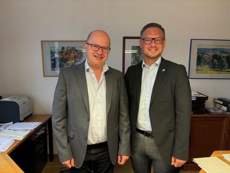 Besuch beim 1. Bürgermeister der Gemeinde Obernzenn, Rainer Hufnagel. Foto: Sandra Belatschek/Büro Stieglitz