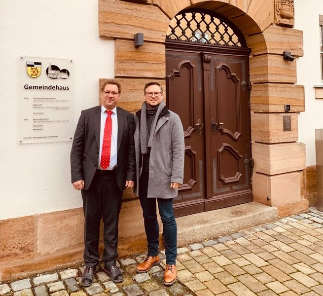 Antrittsbesuch in Seukendorf bei Bürgermeister Sebastian Rocholl.